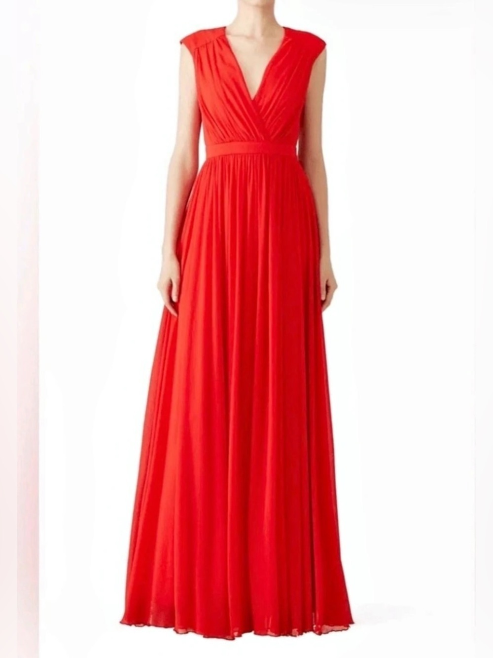 Badgley Mischka Red Sleeveless Maxi Dress Size 4